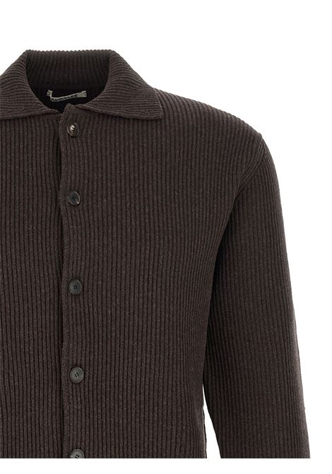 cardigan polo uomo marrone AURALEE | A25AC01RKTOP BROWN